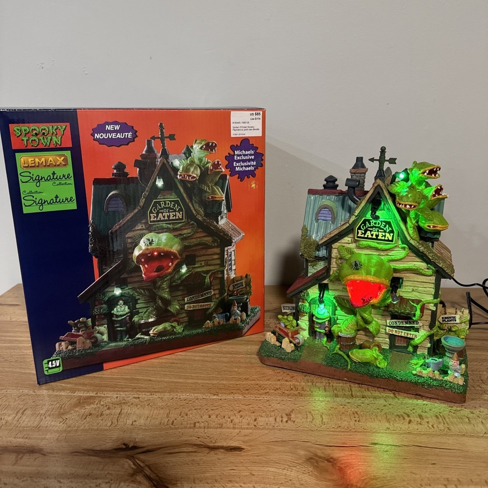 Lemax Spooky Town Village Garden Of Eaten Nursery #95445 Halloween Village